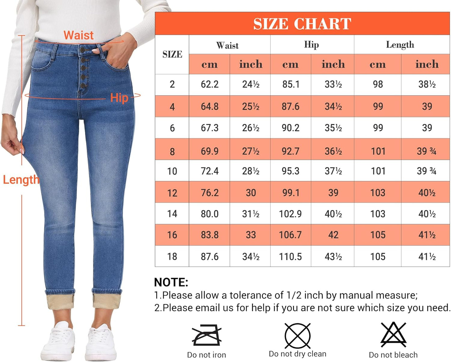 Fleece Lined Skinny Jeans