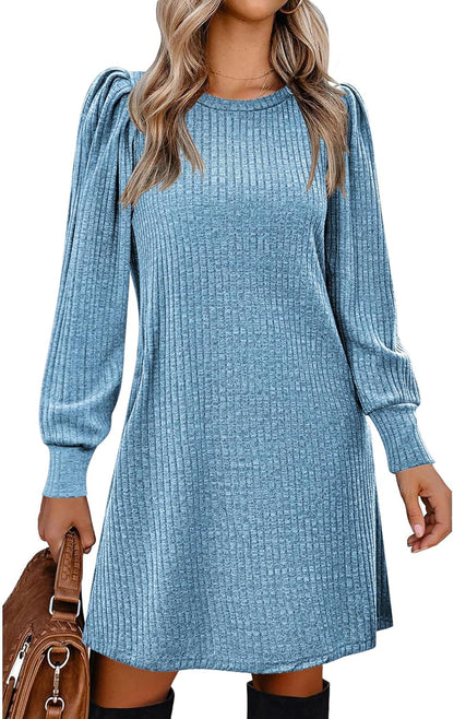 Women’s Knitted Sweater Dress with Pockets