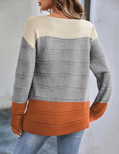 Zeagoo Womens Sweaters Cute Long Sleeve Off The Shoulder Pullover Tops Hollow Out Crochet Dressy Casual Outfits