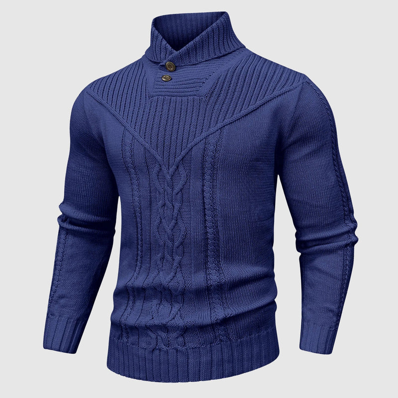 Gregorio - Knitted Sweater With Shawl Collar