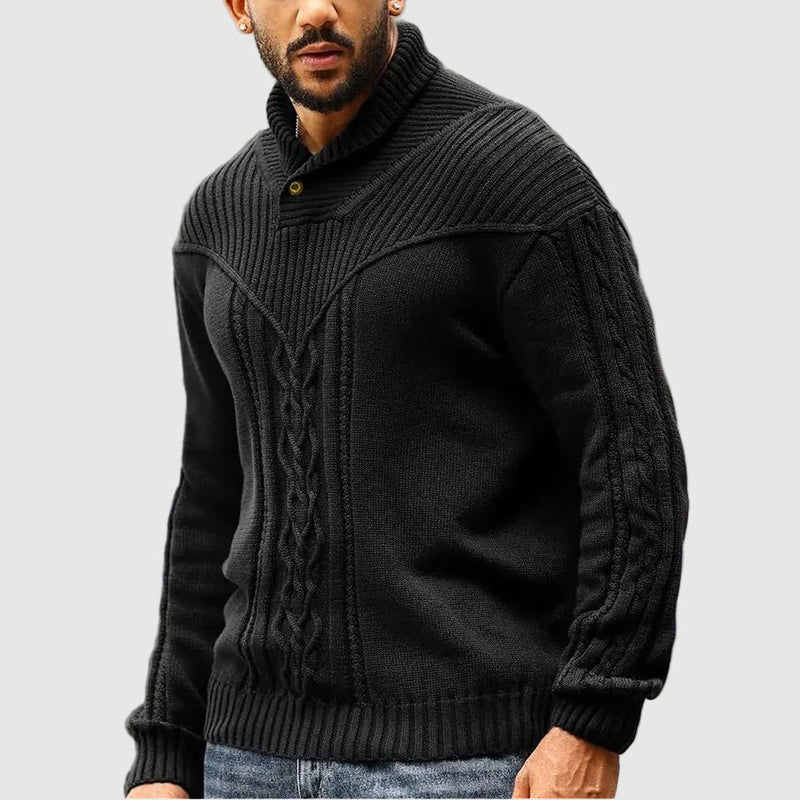 Gregorio - Knitted Sweater With Shawl Collar