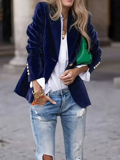 Midnight Velvet Blazer