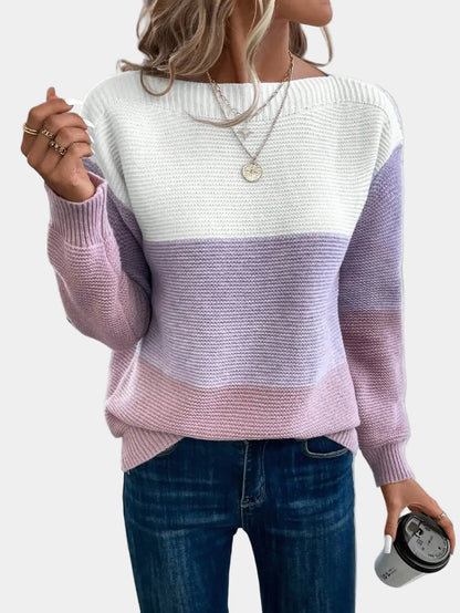 Stylish Ombre Knit Sweater