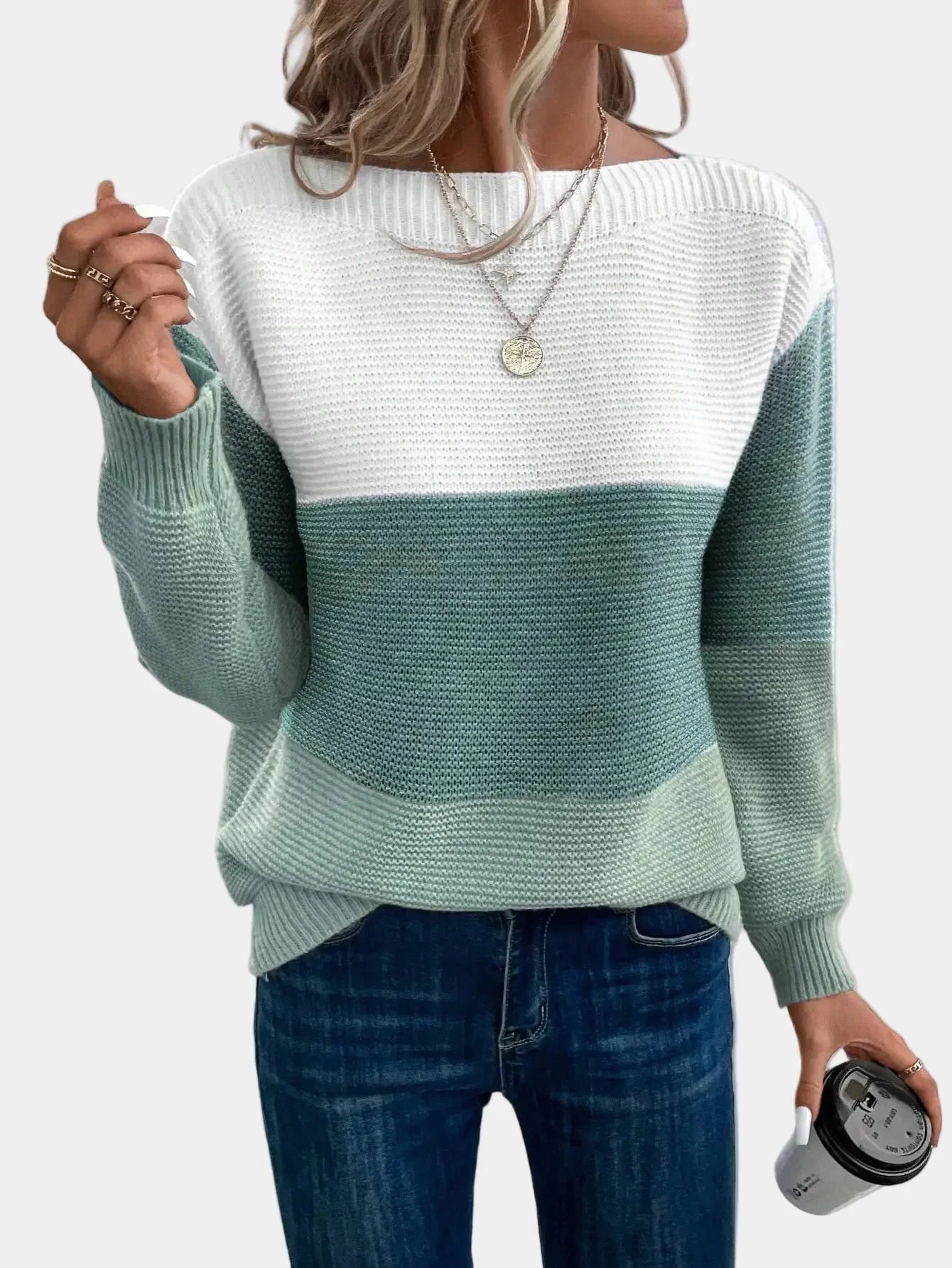 Stylish Ombre Knit Sweater