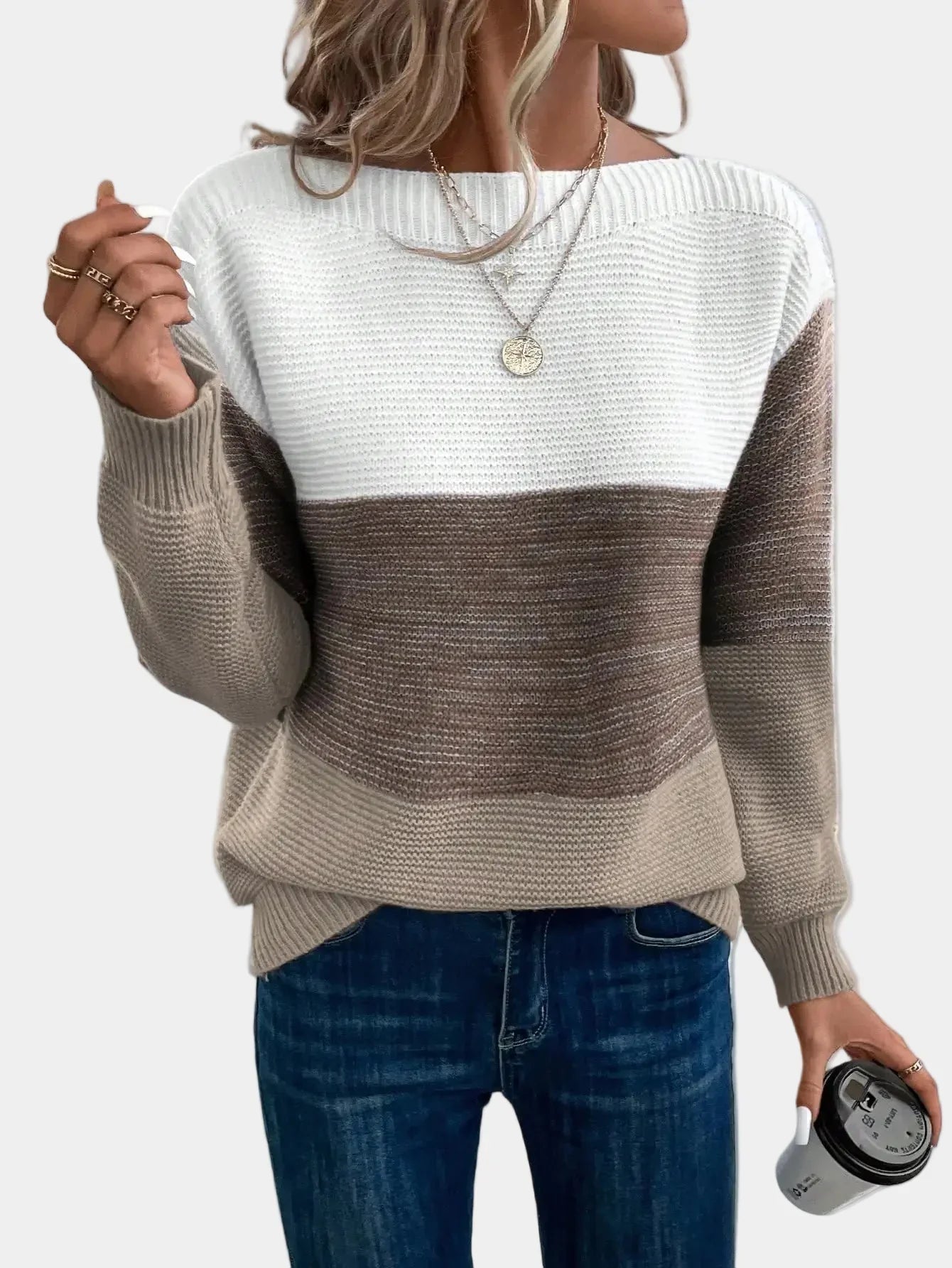Stylish Ombre Knit Sweater