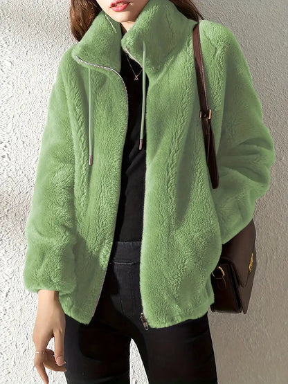 Anastasia - Stylish Furry Fleece Jacket
