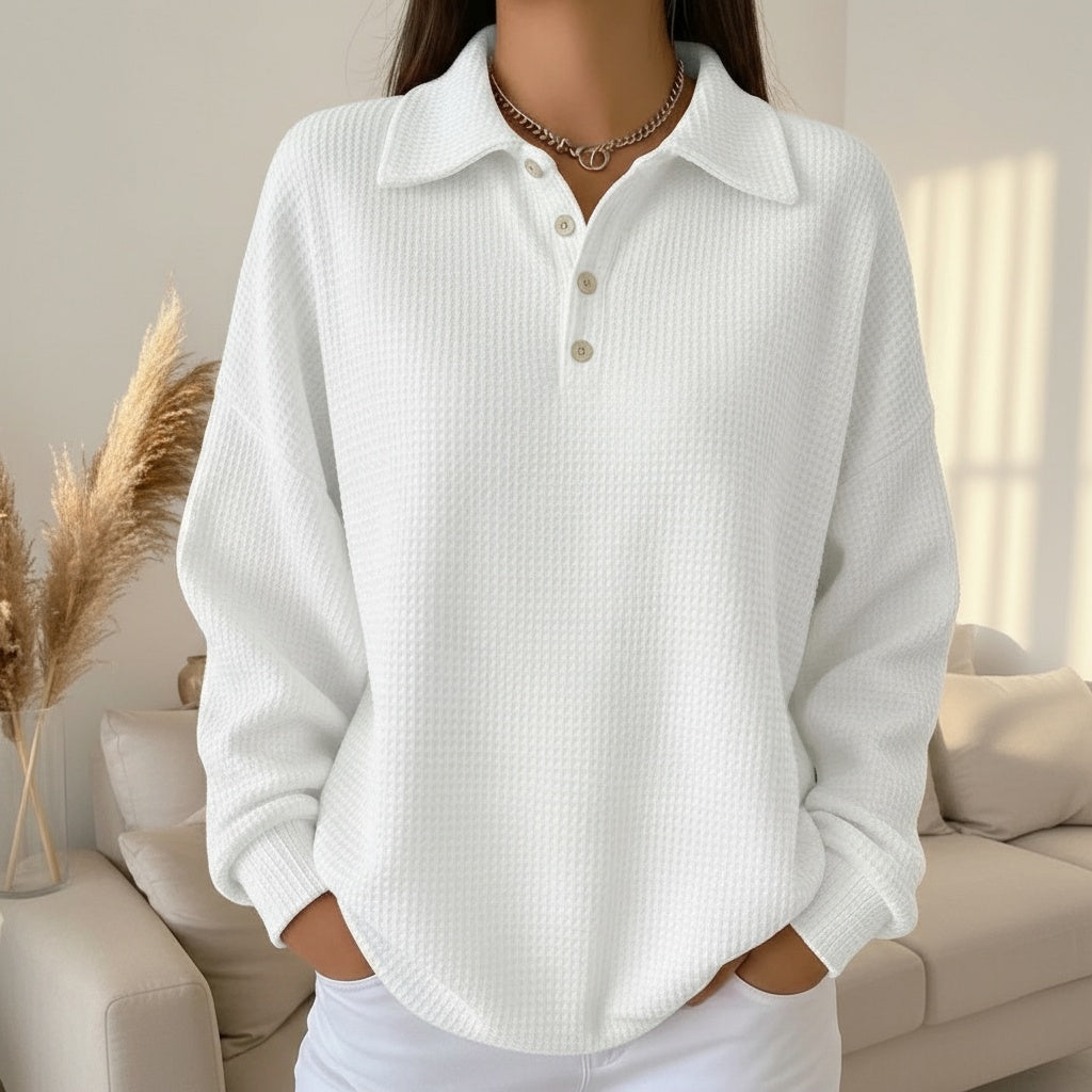 Sela | Soft Knit Polo Sweater