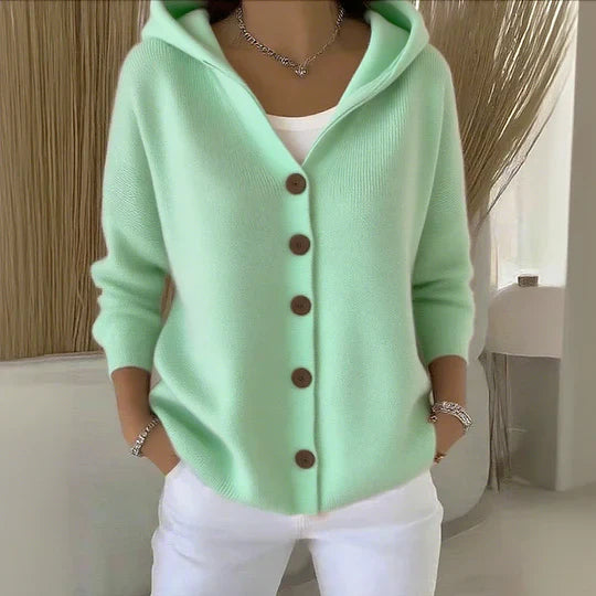 Elegant Long Sleeve Cotton Cardigan