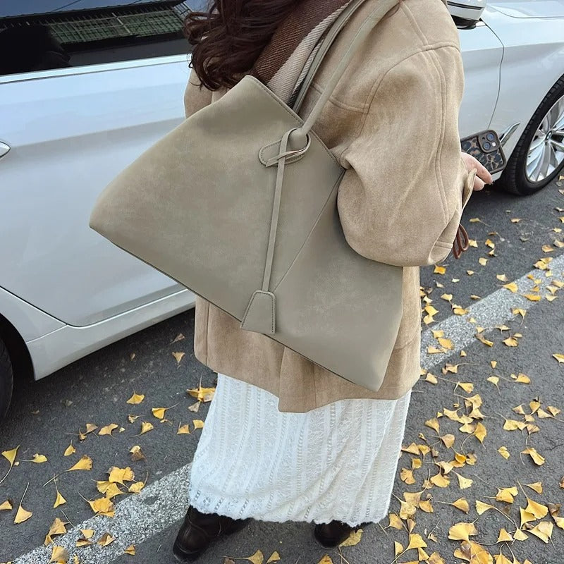 Keilly - Fashionable Faux Suede Shoulder Bag